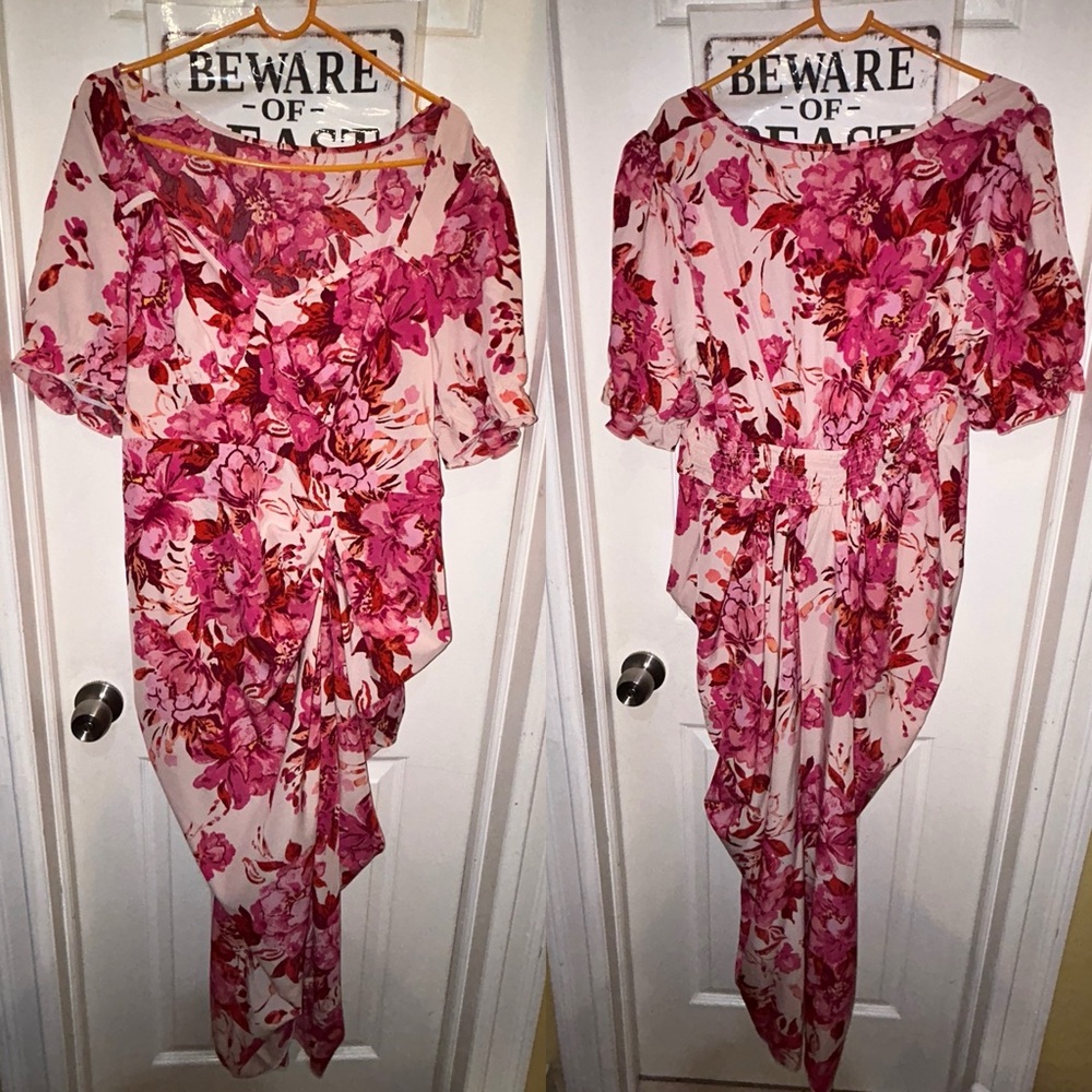 Floral Pink Maxi Dress